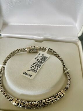 Sterling Silver Filigree Weave Bracelet - Silver